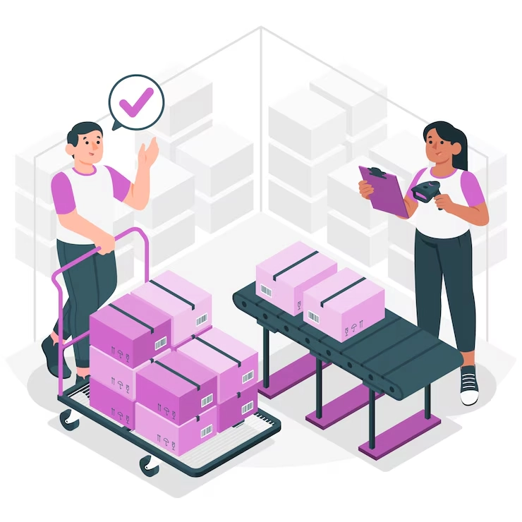 conveyor-belt-warehouse-concept-illustration