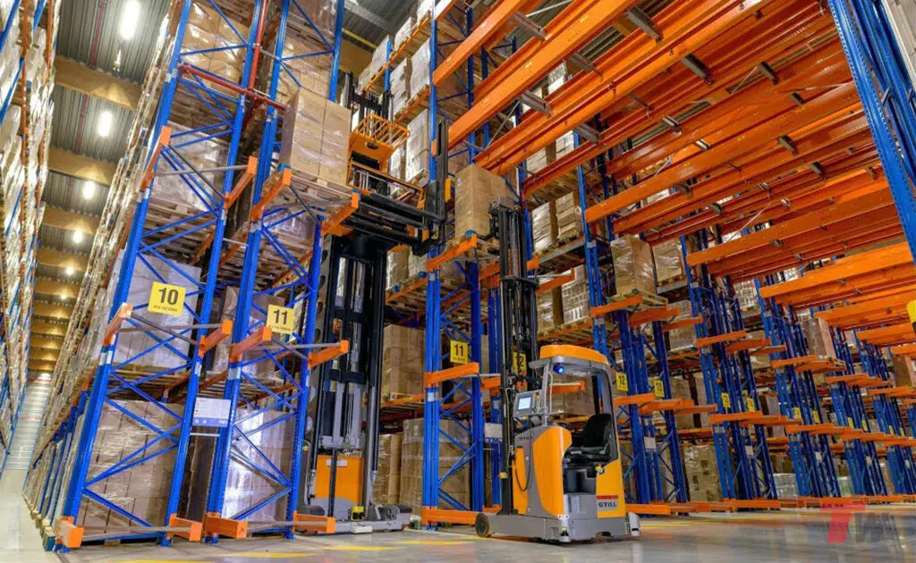 Forklift AGV for High-Level Stacking